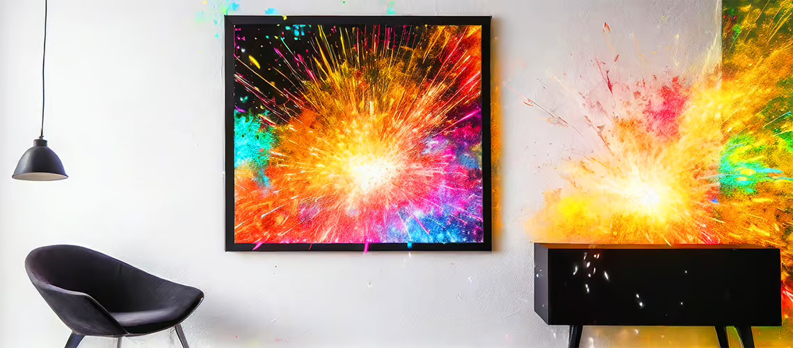 Bilderdruck Black Magic – Wandbild auf schwarzem Material der Bilder Manufaktur Hamburg