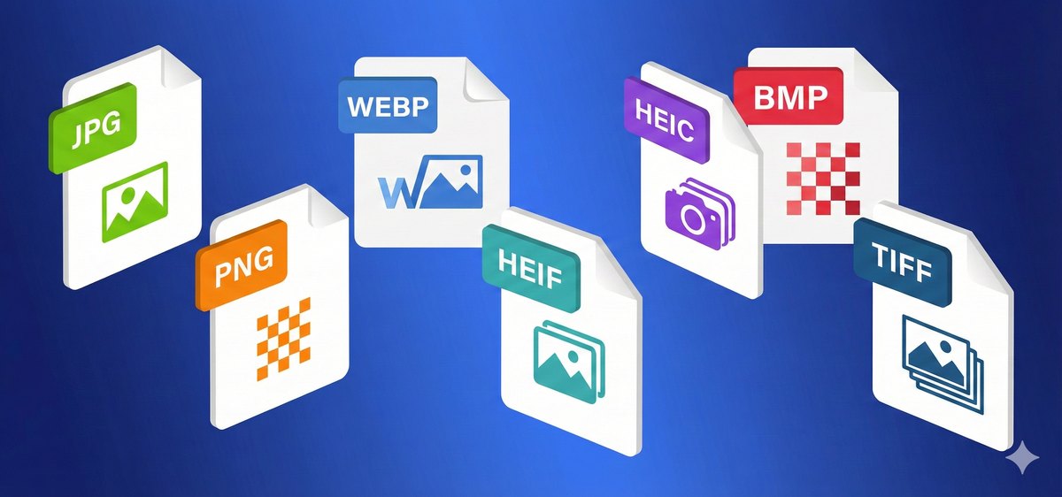 Unterstützte Dateiformate für den Bilderdruck: JPG, PNG, WEBP, HEIF, HEIC, BMP, TIFF