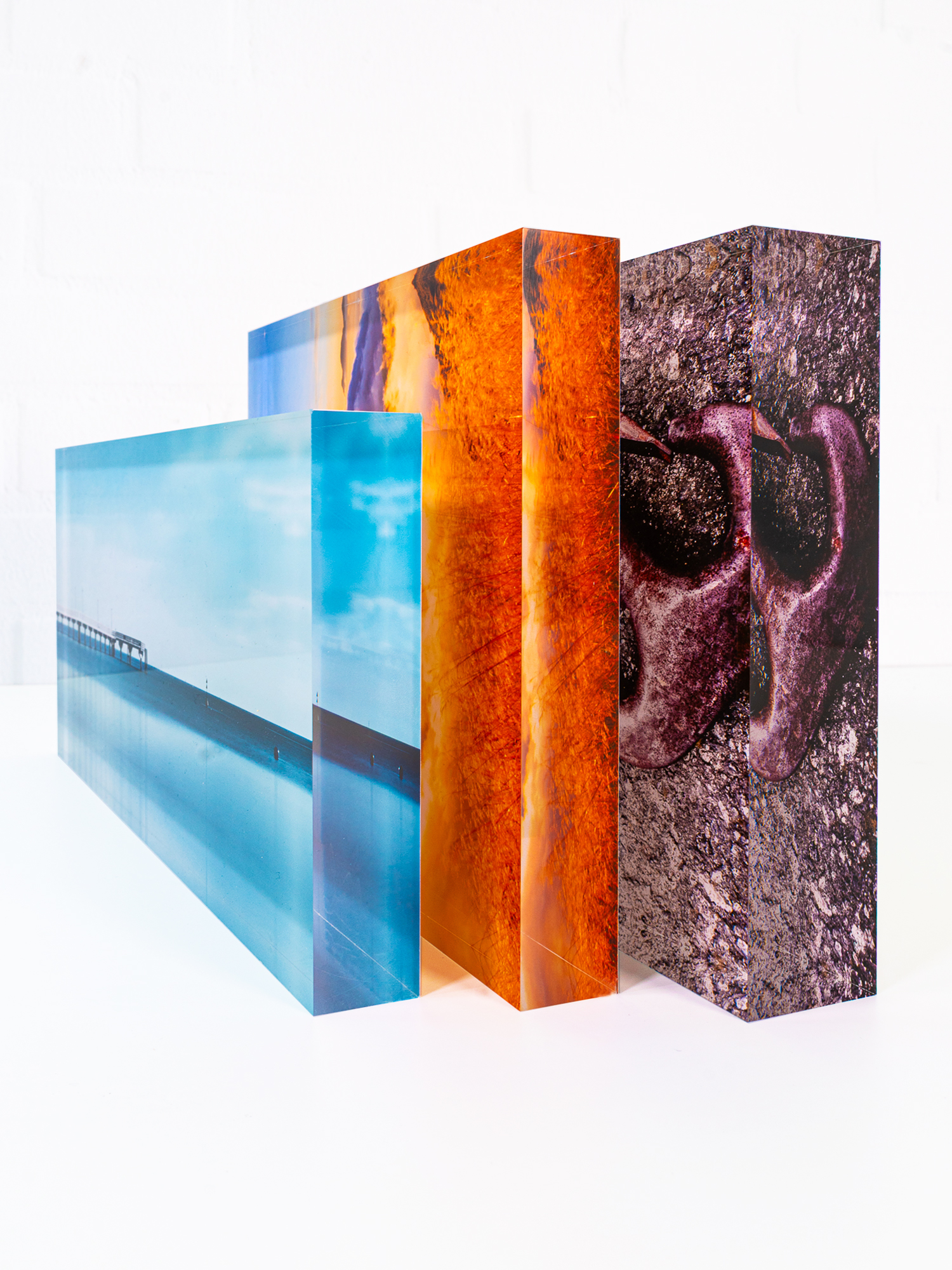 Foto-Acrylblock weiß hinterlegt